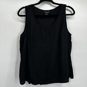 Citron Santa Monica Tank Top Womens Large‎ Sleeveless Silk Blouse Shirt